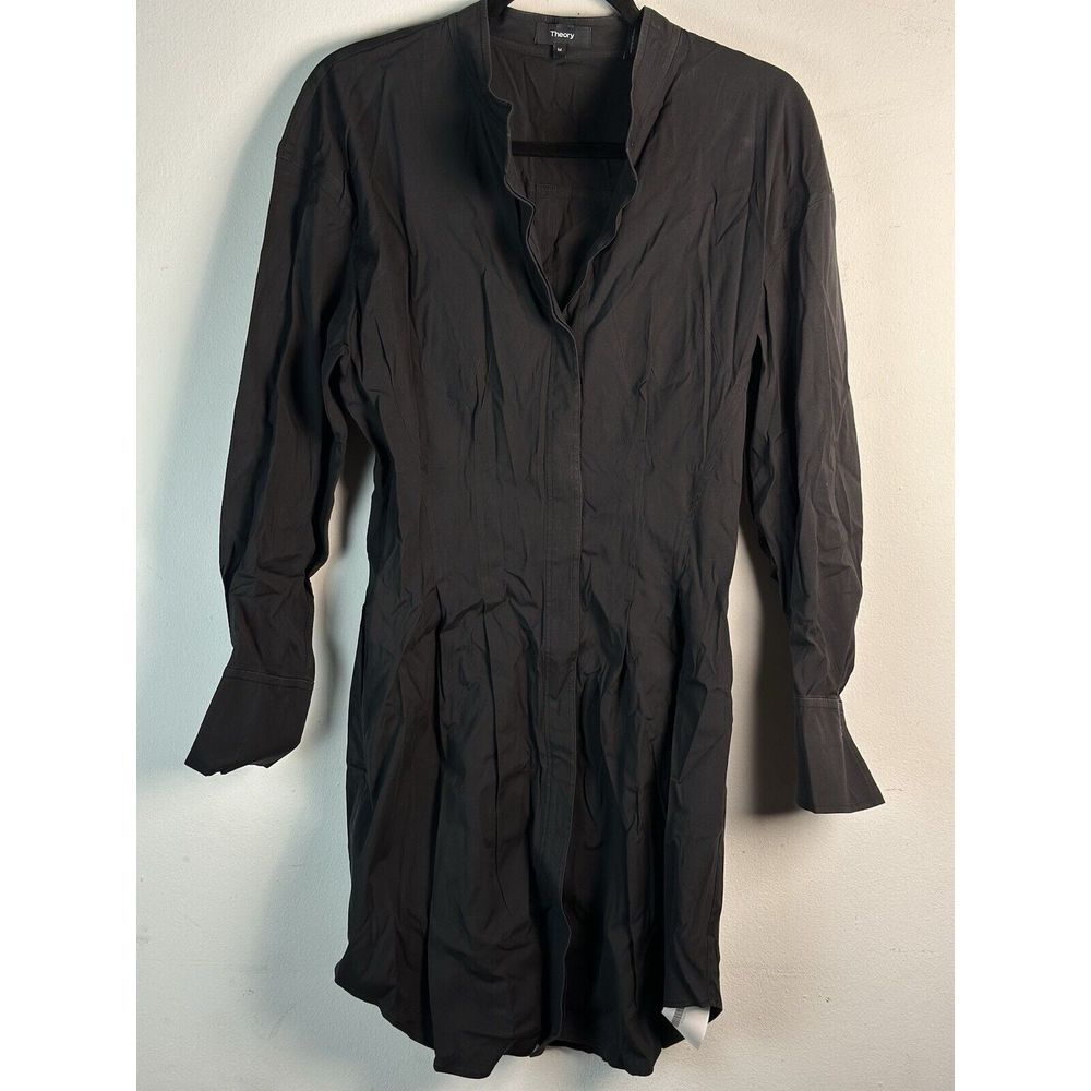 Theory Dress Women M Black Pleated Skirt‎ Dress Classic  Fit